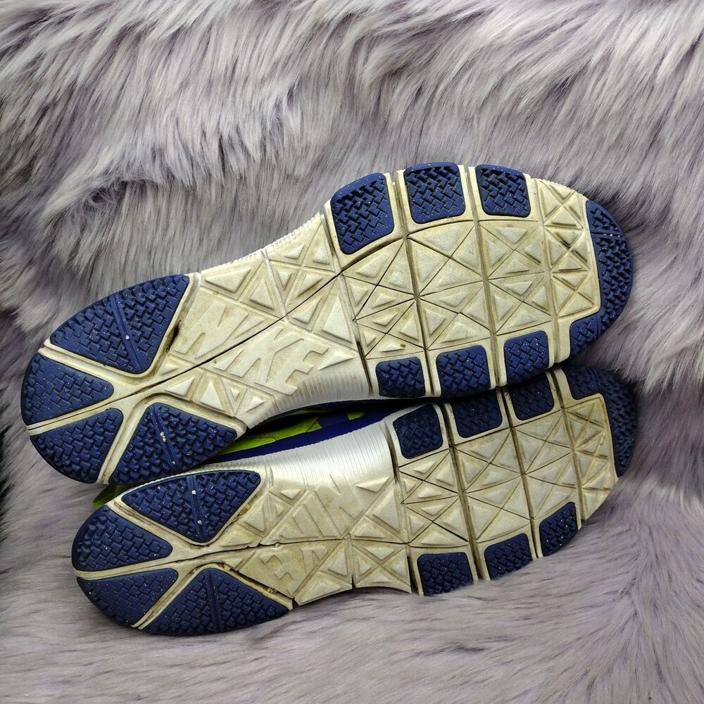 Nike Free Trainer 5.0 Sneakers Mens Size 10.5 Blue Green Neon 579809-700 - Picture 6 of 8
